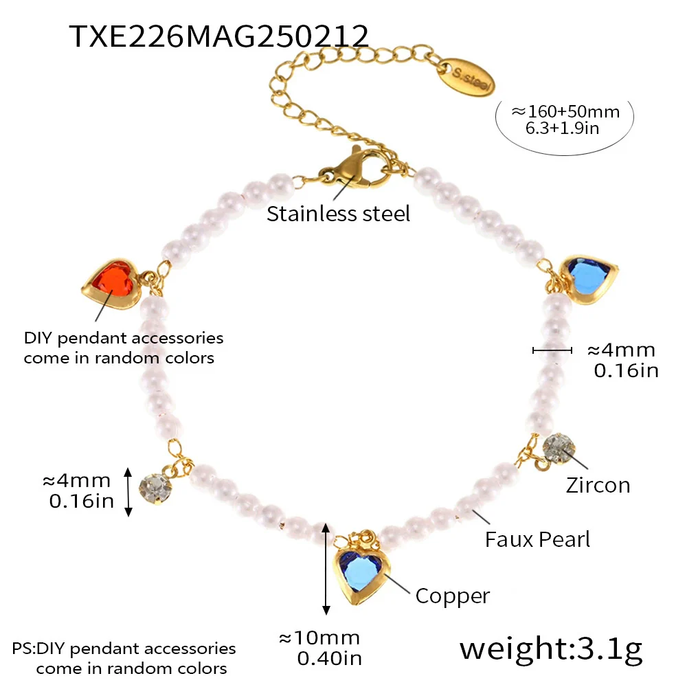 Unisex Titanium Steel And Copper Zircon Love Clavicle Chain Jewelry With Electroplating And Chain Pattern - Image 7