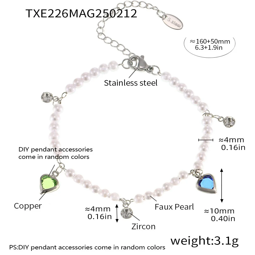 Unisex Titanium Steel And Copper Zircon Love Clavicle Chain Jewelry With Electroplating And Chain Pattern - Image 8