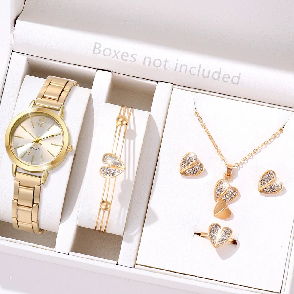 Universal Casual Alloy Case Round Dial Quartz Watch With Steel Band And Ordinary Glass Mirror - Image 22
