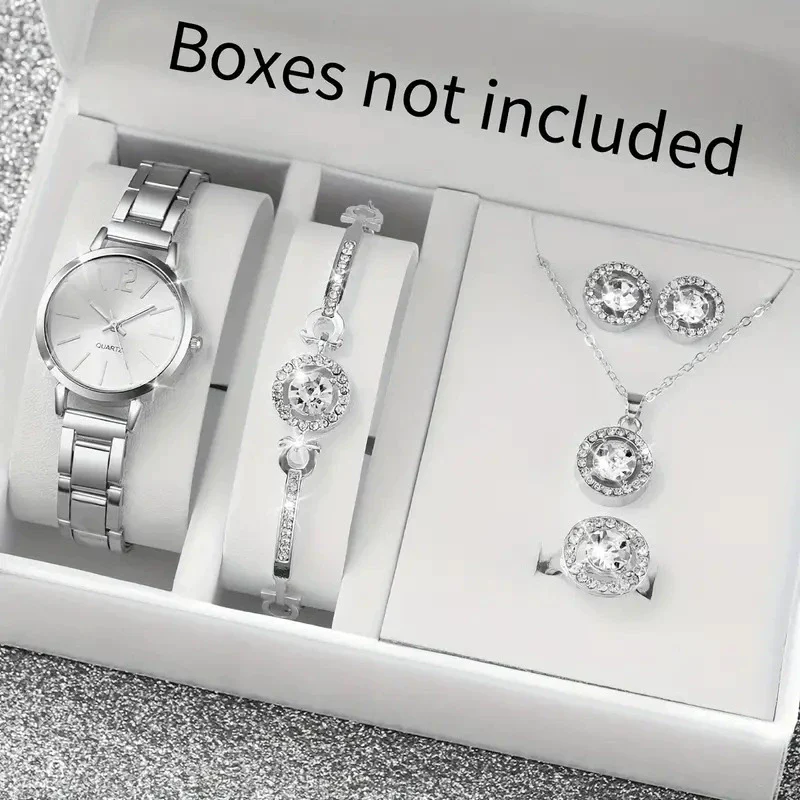 Universal Casual Alloy Case Round Dial Quartz Watch With Steel Band And Ordinary Glass Mirror - Image 26