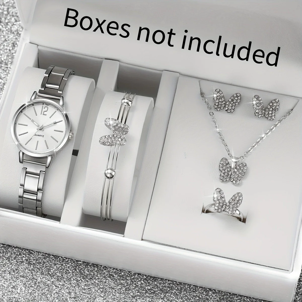 Universal Casual Alloy Case Round Dial Quartz Watch With Steel Band And Ordinary Glass Mirror - Image 31