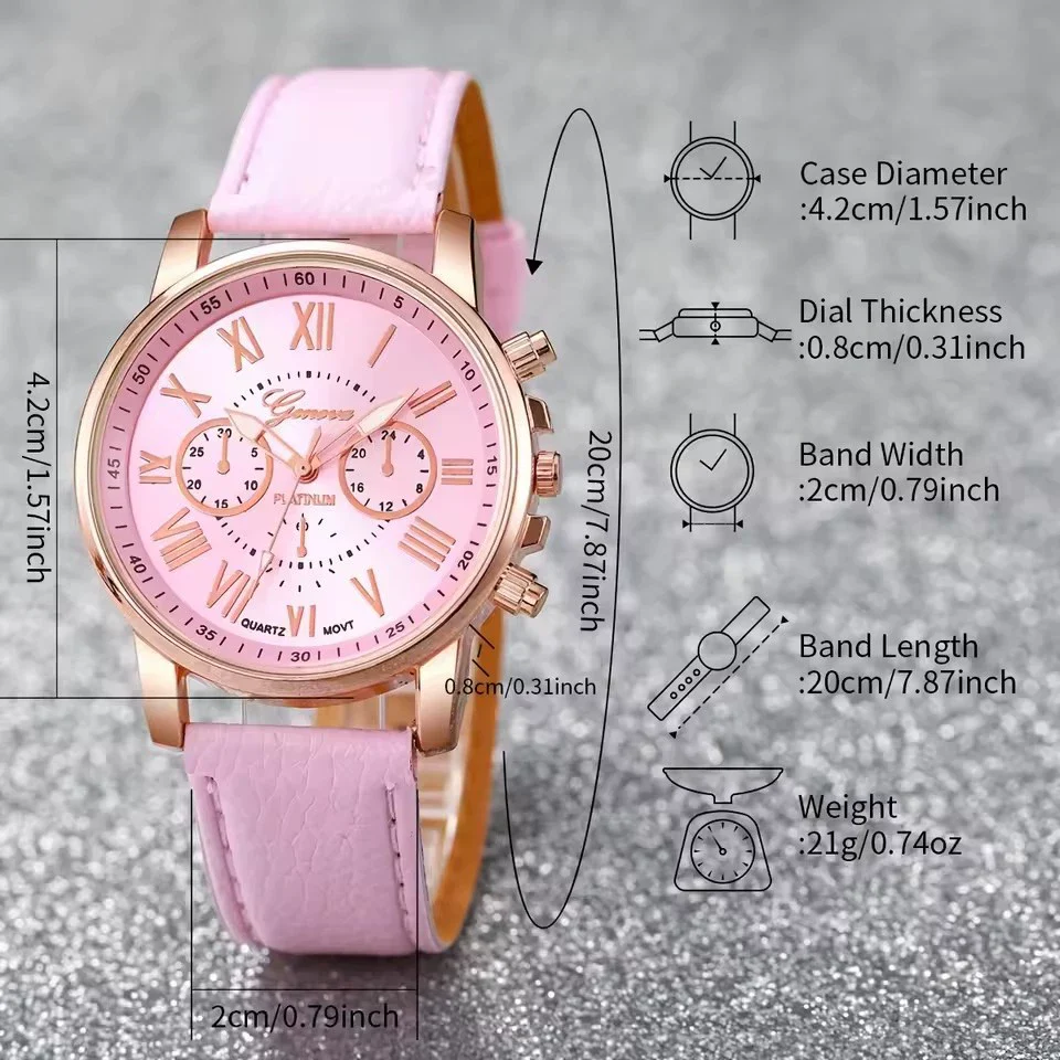 Universal Casual Fashion Belt Watch With Alloy Case Imitation Leather Strap And Stainless Steel Pin Buckle - Image 3