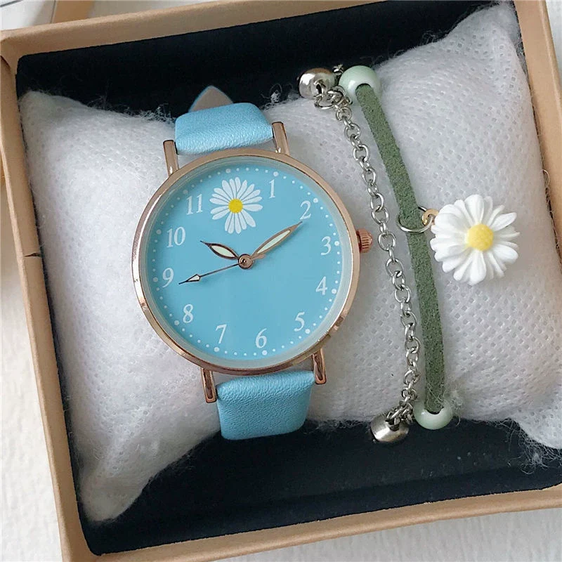 Universal Fashion Watch Set Alloy Case Canvas Strap Round Dial - Image 18