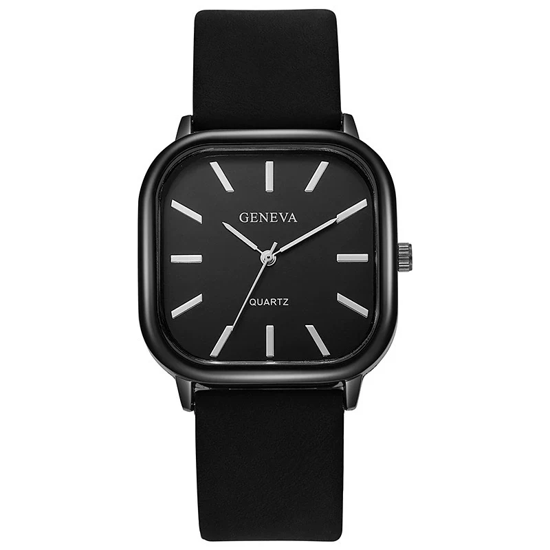 Universal Fashionable Square Quartz Watch With Pu Strap Stainless Steel Buckle And Alloy Material - Image 7