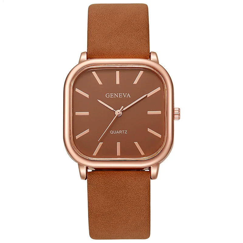 Universal Fashionable Square Quartz Watch With Pu Strap Stainless Steel Buckle And Alloy Material - Image 9