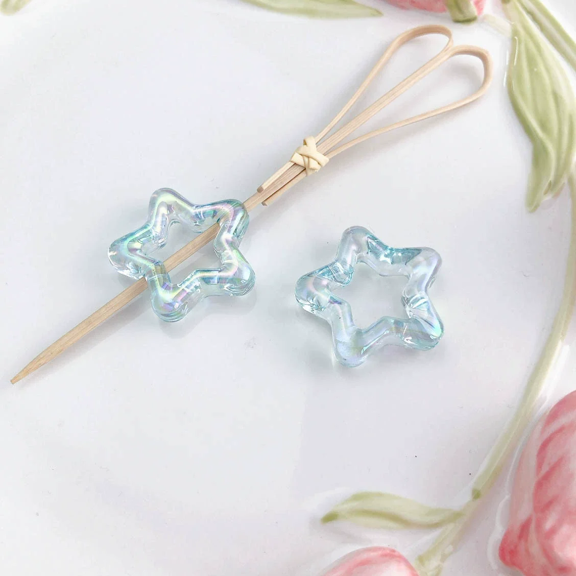 Uvplated Acrylic Photo Frame Love Stars Diy Handmade String Beads Mobile Phone Chain Pendant Jewelry Clothing Accessories - Image 19