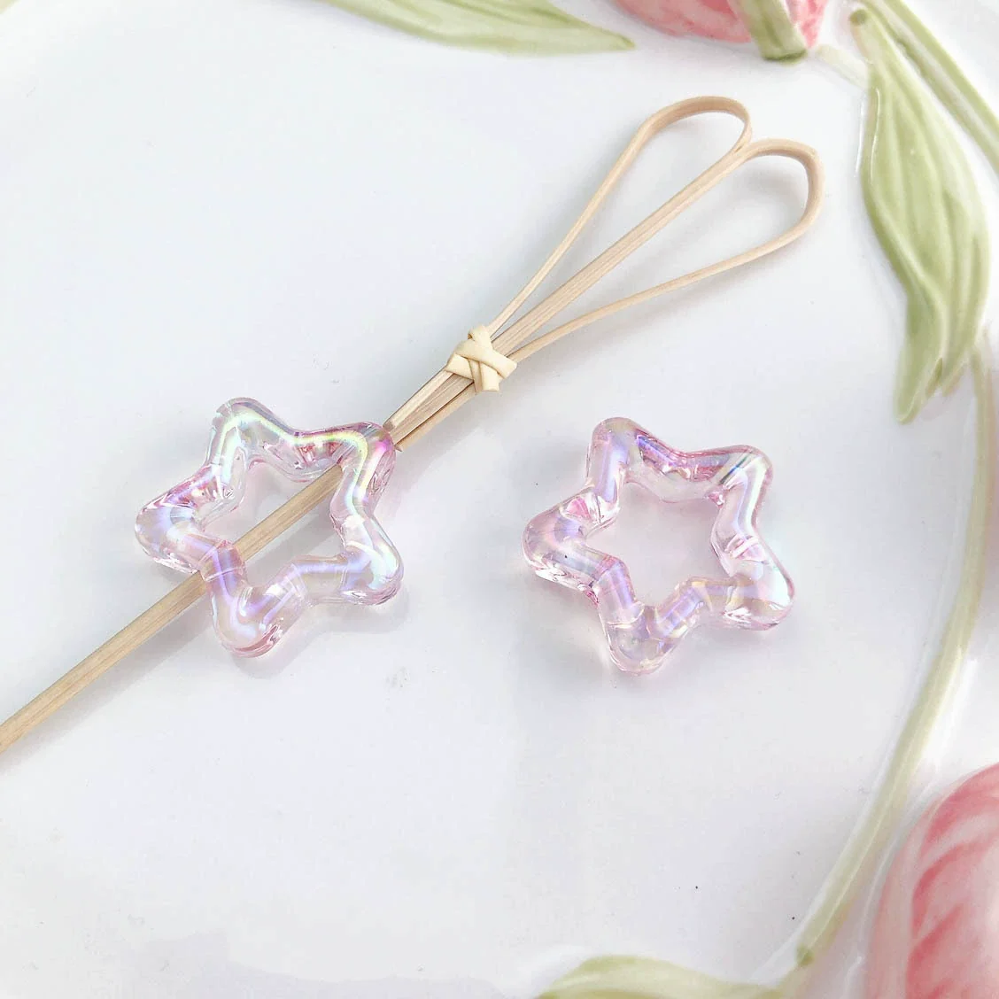 Uvplated Acrylic Photo Frame Love Stars Diy Handmade String Beads Mobile Phone Chain Pendant Jewelry Clothing Accessories - Image 22