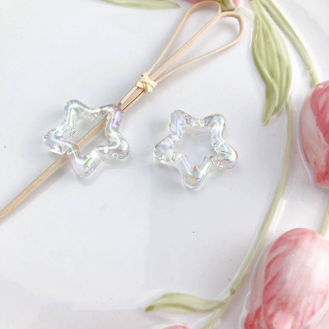 Uvplated Acrylic Photo Frame Love Stars Diy Handmade String Beads Mobile Phone Chain Pendant Jewelry Clothing Accessories - Image 23