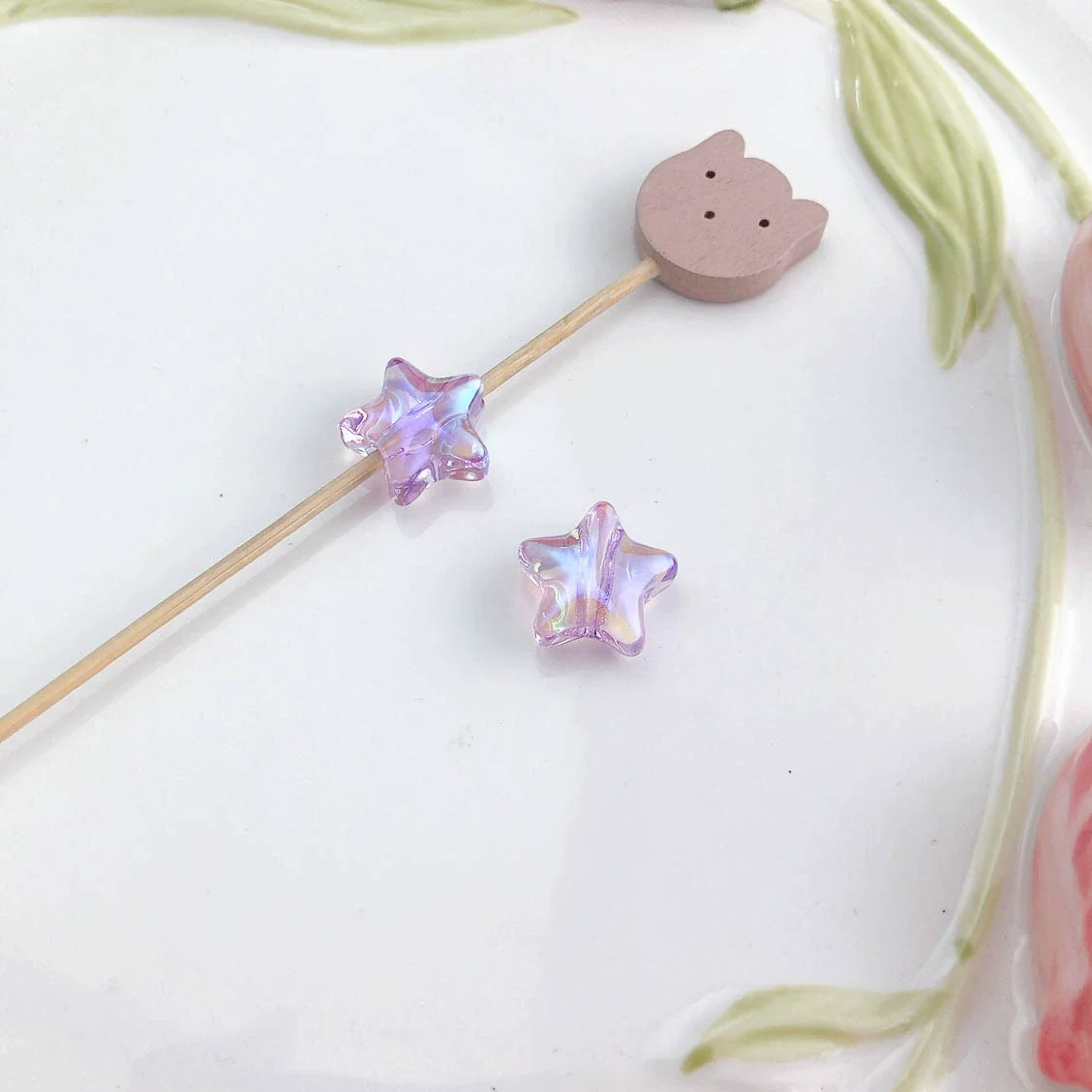 Uvplated Acrylic Photo Frame Love Stars Diy Handmade String Beads Mobile Phone Chain Pendant Jewelry Clothing Accessories - Image 25