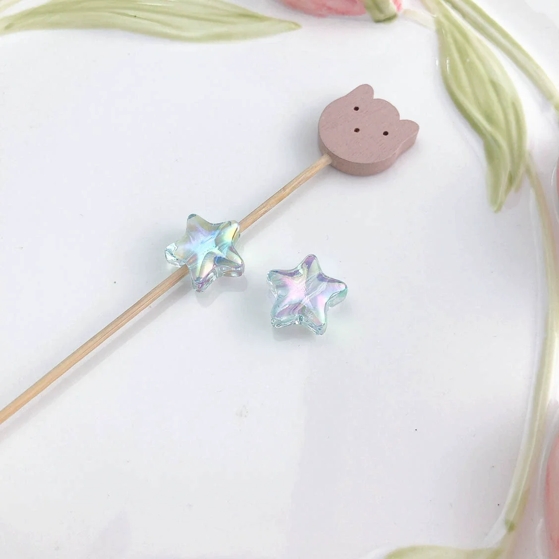 Uvplated Acrylic Photo Frame Love Stars Diy Handmade String Beads Mobile Phone Chain Pendant Jewelry Clothing Accessories - Image 26