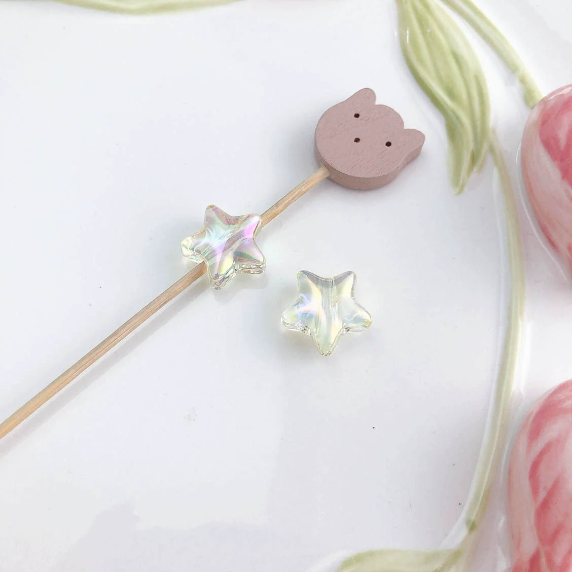 Uvplated Acrylic Photo Frame Love Stars Diy Handmade String Beads Mobile Phone Chain Pendant Jewelry Clothing Accessories - Image 28