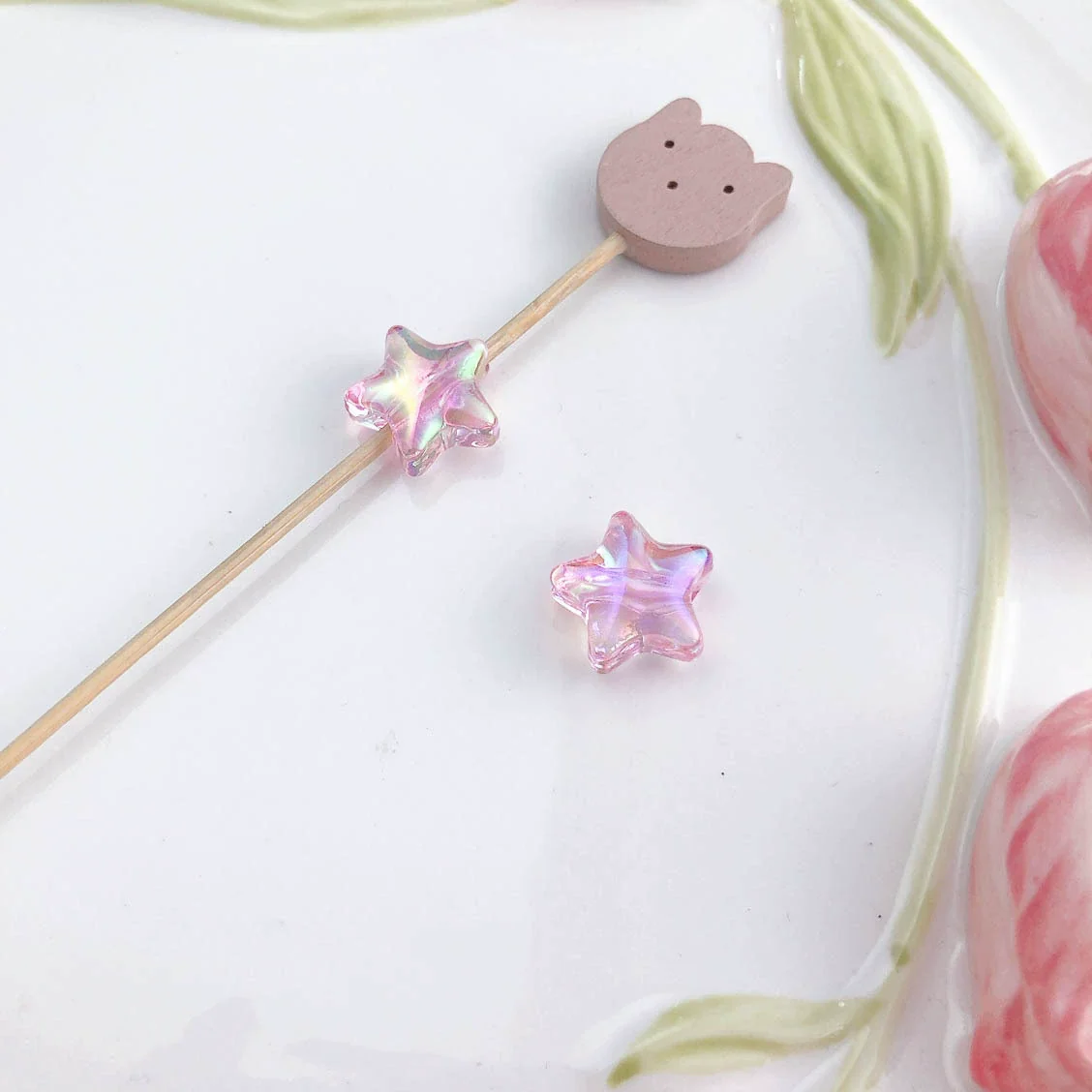 Uvplated Acrylic Photo Frame Love Stars Diy Handmade String Beads Mobile Phone Chain Pendant Jewelry Clothing Accessories - Image 29