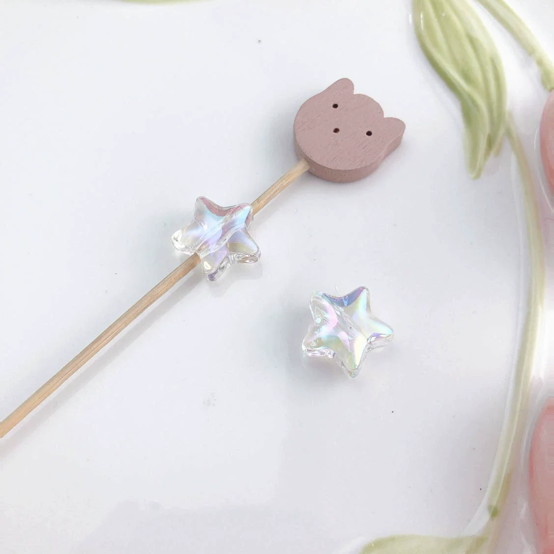 Uvplated Acrylic Photo Frame Love Stars Diy Handmade String Beads Mobile Phone Chain Pendant Jewelry Clothing Accessories - Image 30