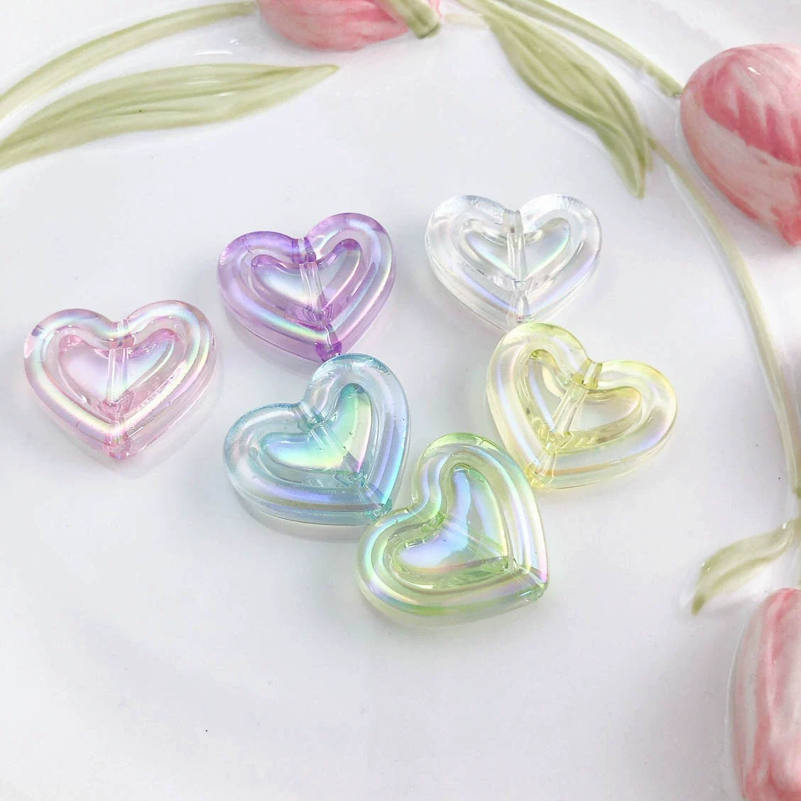 Uvplated Acrylic Photo Frame Love Stars Diy Handmade String Beads Mobile Phone Chain Pendant Jewelry Clothing Accessories - Image 38