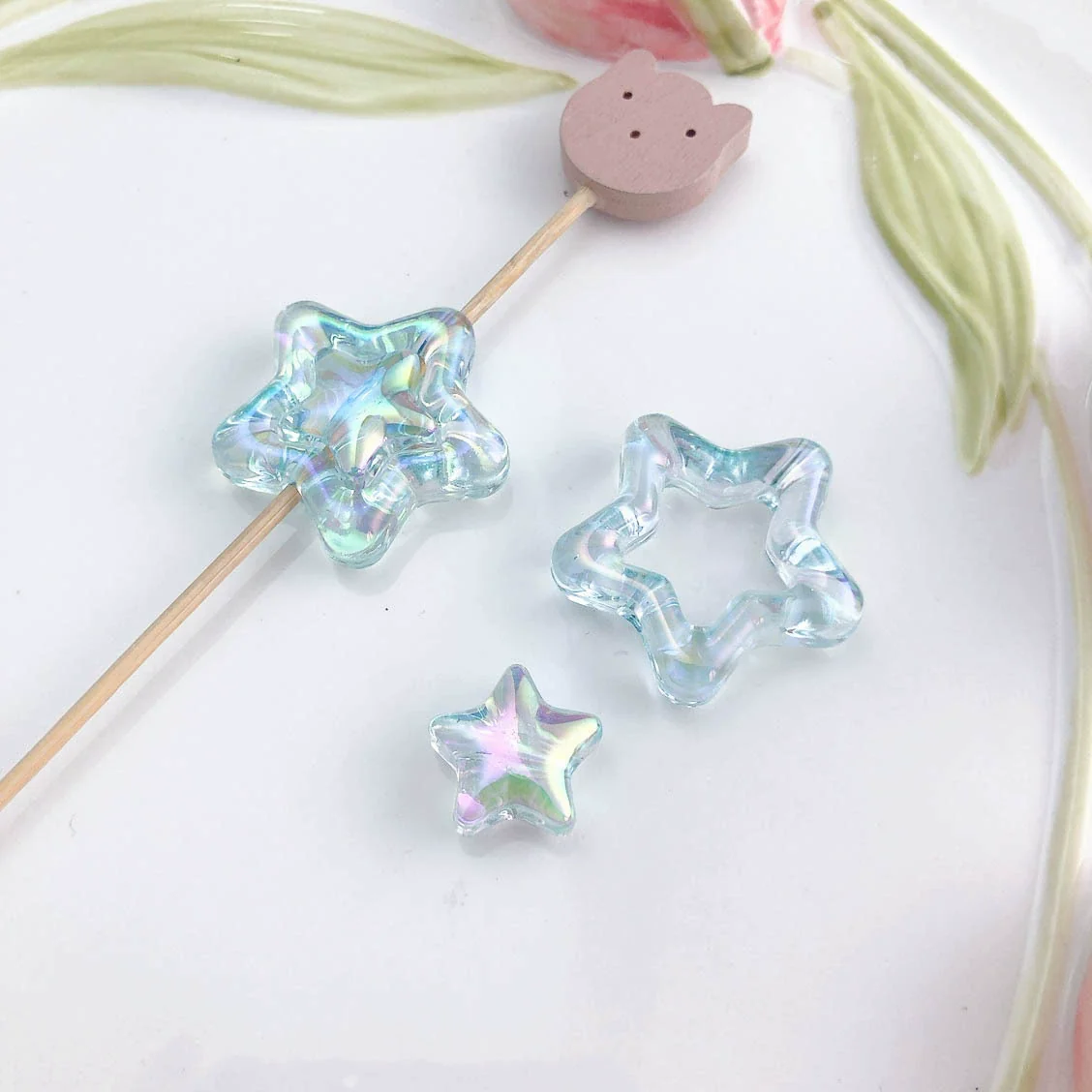 Uvplated Acrylic Photo Frame Love Stars Diy Handmade String Beads Mobile Phone Chain Pendant Jewelry Clothing Accessories - Image 40