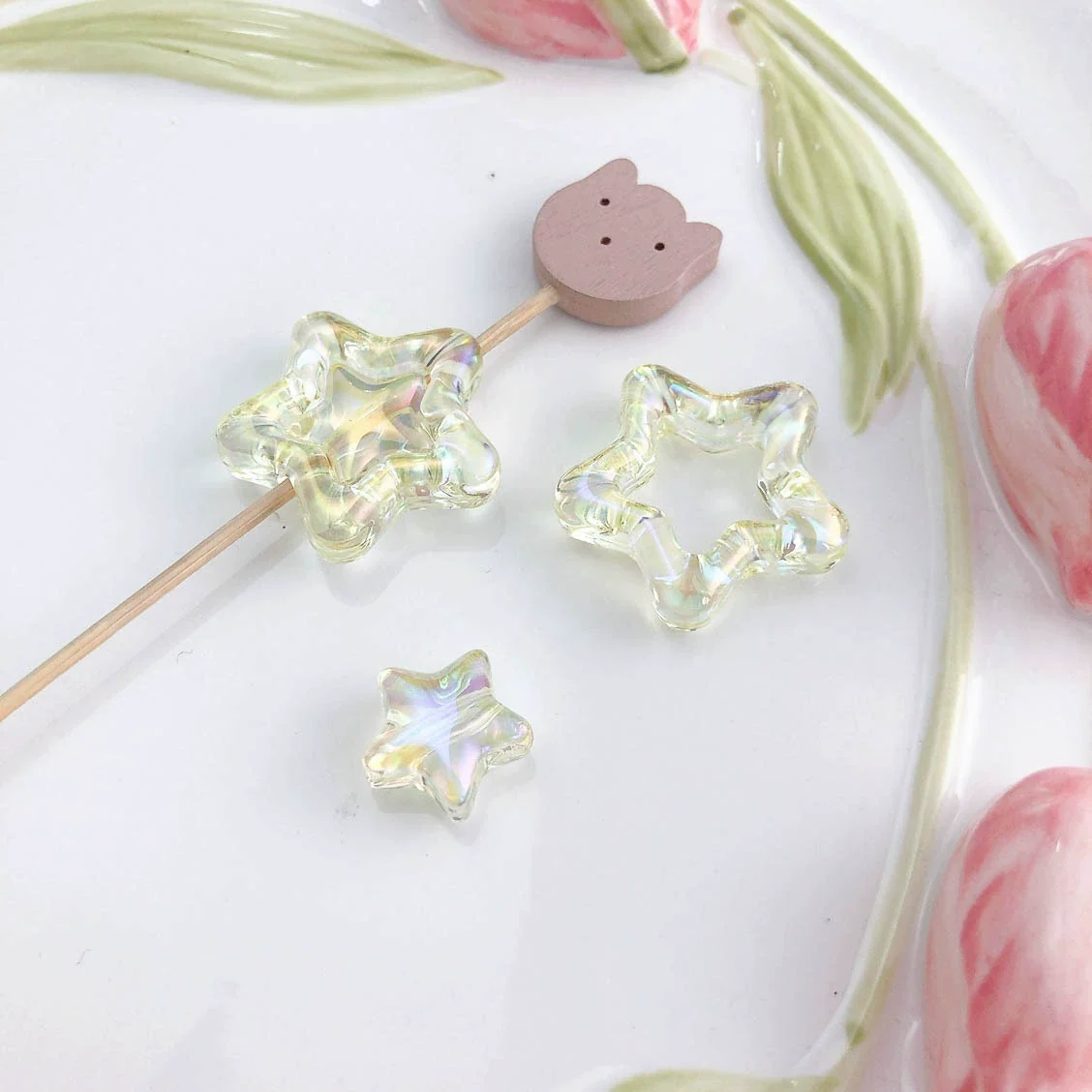Uvplated Acrylic Photo Frame Love Stars Diy Handmade String Beads Mobile Phone Chain Pendant Jewelry Clothing Accessories - Image 42