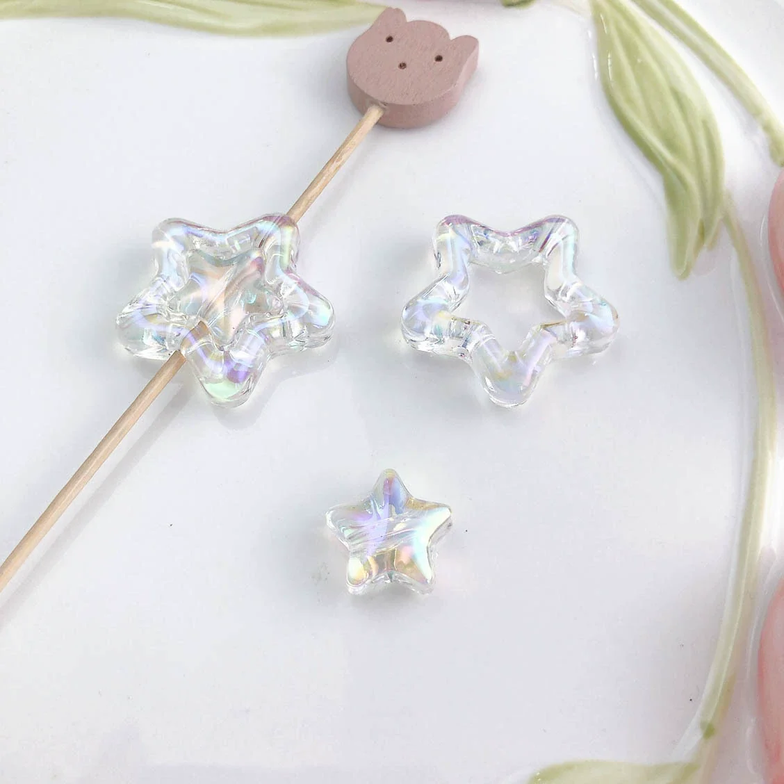 Uvplated Acrylic Photo Frame Love Stars Diy Handmade String Beads Mobile Phone Chain Pendant Jewelry Clothing Accessories - Image 44