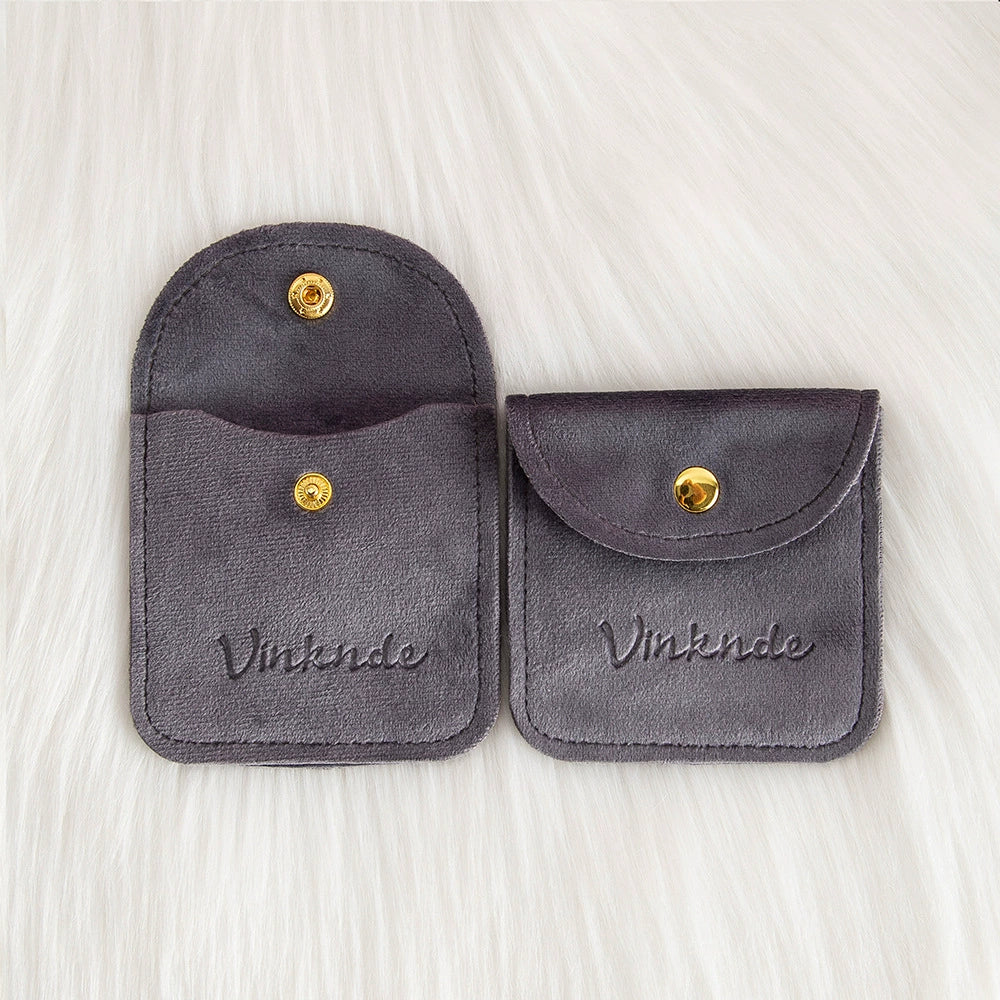 Velvet Jewelry Storage Bag Rounded Corner Snap For Ring Earrings Bracelet Necklace Pendant - Image 7
