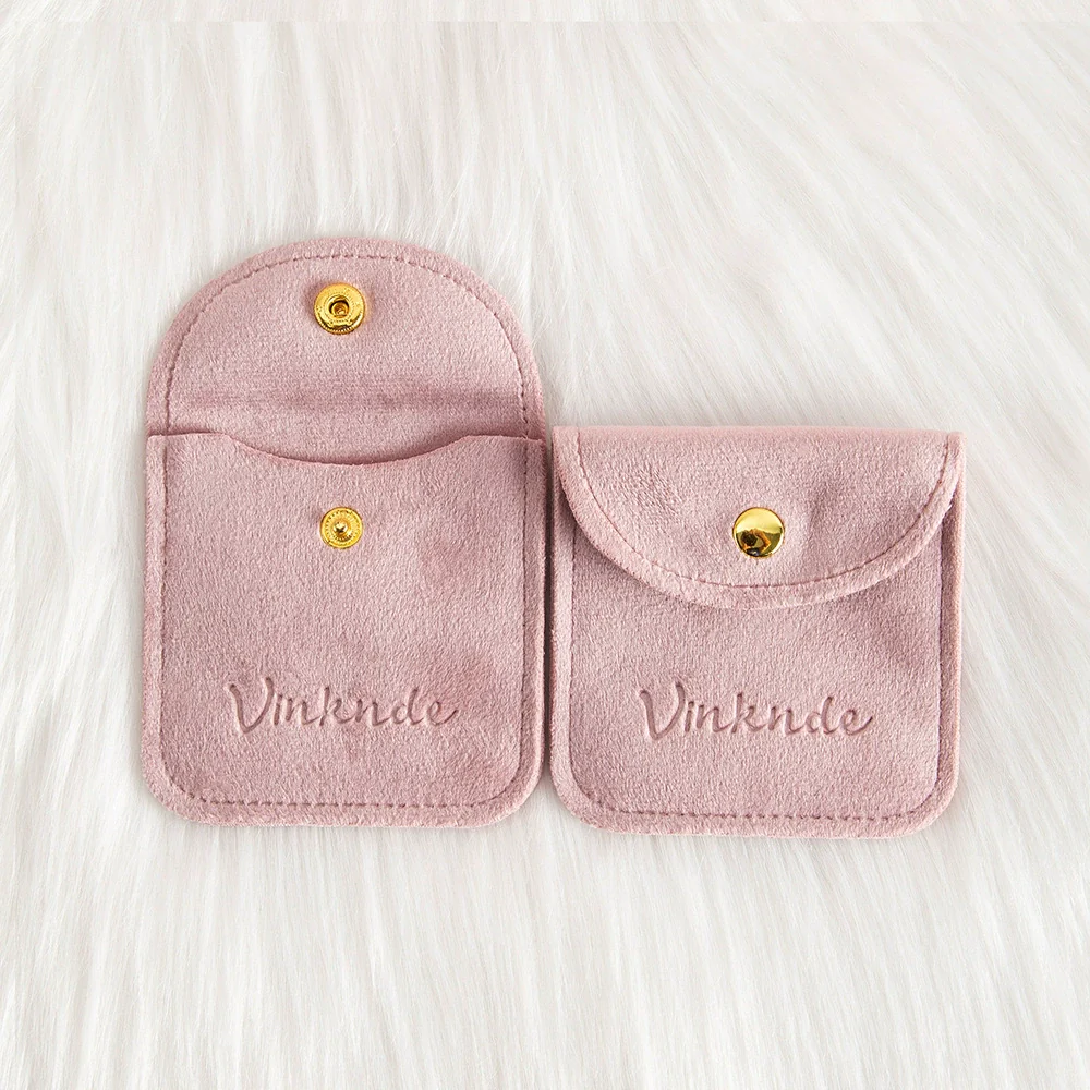 Velvet Jewelry Storage Bag Rounded Corner Snap For Ring Earrings Bracelet Necklace Pendant - Image 9