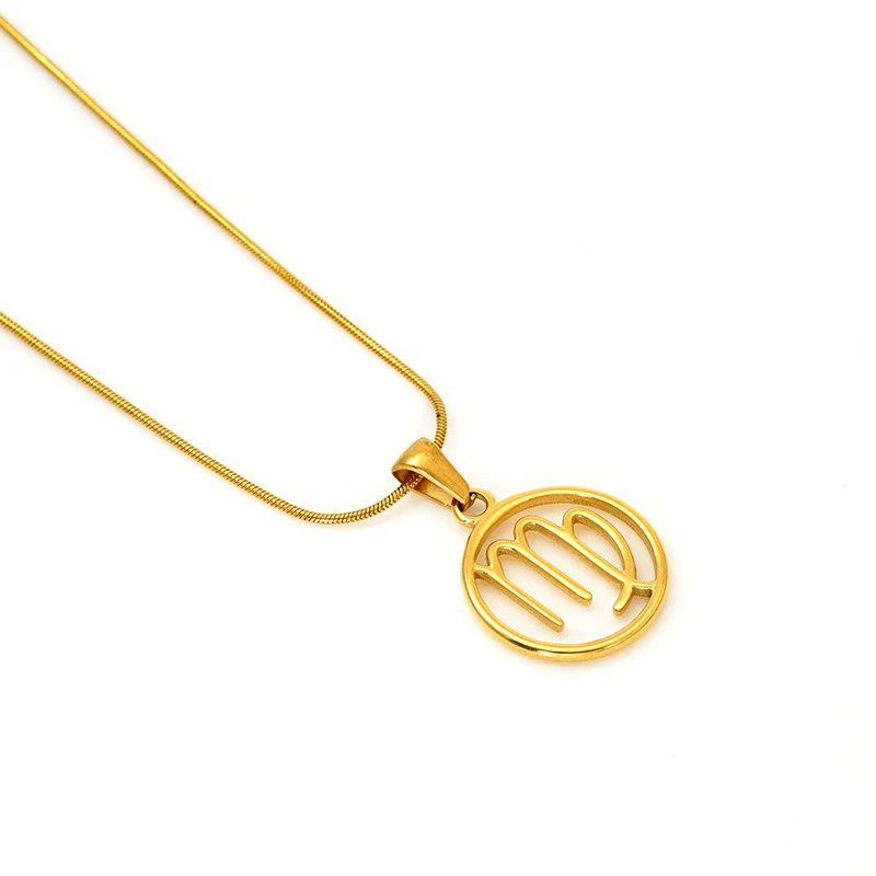 Versatile Hollow Constellation Pendant 316L Stainless Steel Clavicle Chain Electroplated Fashion Necklace - Image 11
