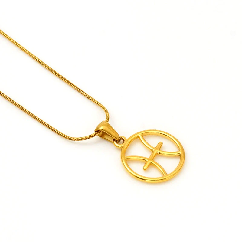 Versatile Hollow Constellation Pendant 316L Stainless Steel Clavicle Chain Electroplated Fashion Necklace - Image 17