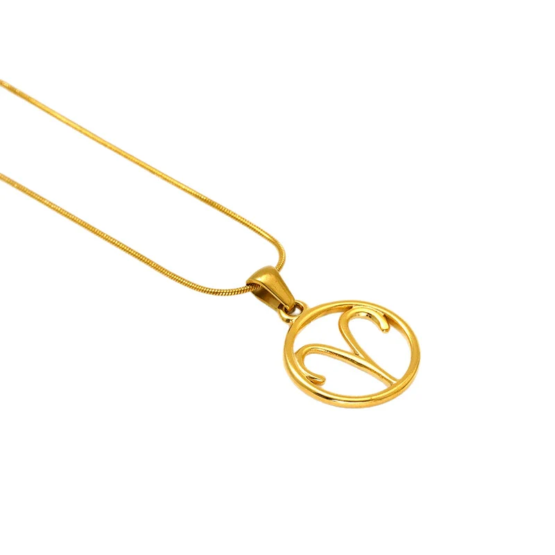 Versatile Hollow Constellation Pendant 316L Stainless Steel Clavicle Chain Electroplated Fashion Necklace - Image 5