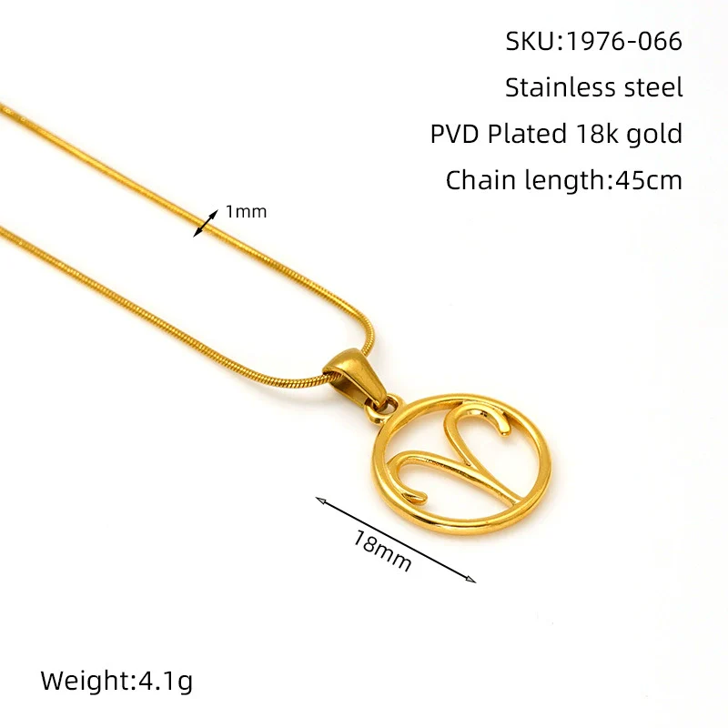 Versatile Hollow Constellation Pendant 316L Stainless Steel Clavicle Chain Electroplated Fashion Necklace - Image 6