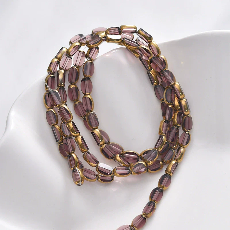 Vintage Mini Oval Cut Crystal Glass Glaze Beads Jewelry Making Material For Necklace And Bracelet - Image 13