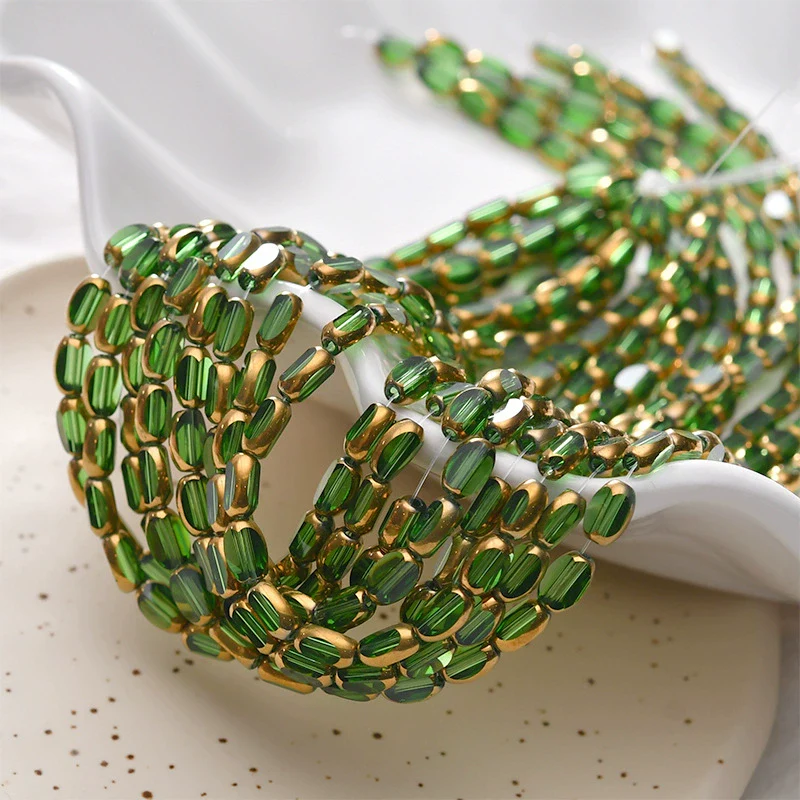Vintage Mini Oval Cut Crystal Glass Glaze Beads Jewelry Making Material For Necklace And Bracelet - Image 7