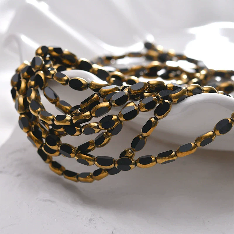 Vintage Mini Oval Cut Crystal Glass Glaze Beads Jewelry Making Material For Necklace And Bracelet - Image 8