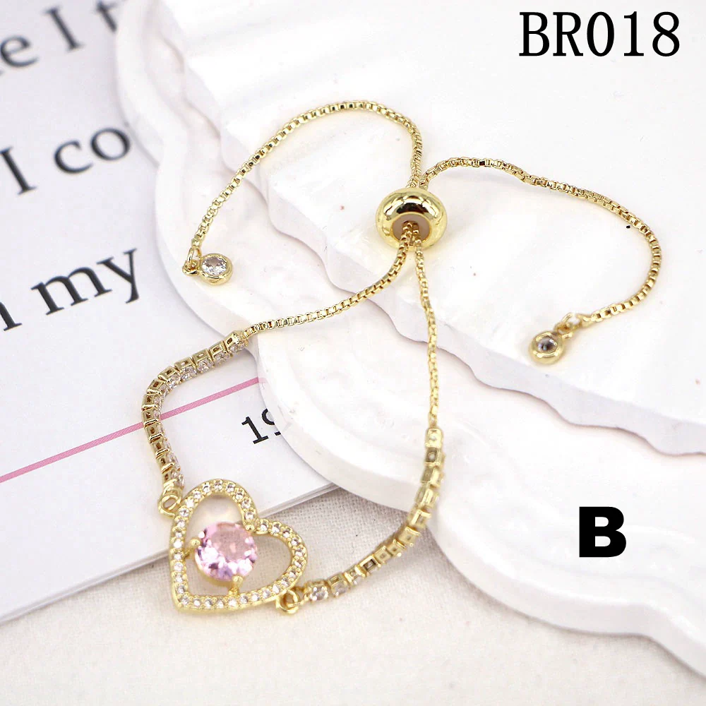 Vintage Simple Heartshaped Copper Women's Electroplated Bracelet - Image 11