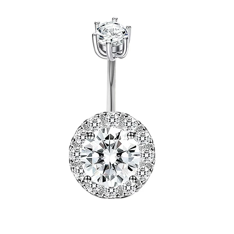 Vintage Stainless Steel Navel Ring Set With The Crown Pattern For Body Piercing - Image 10