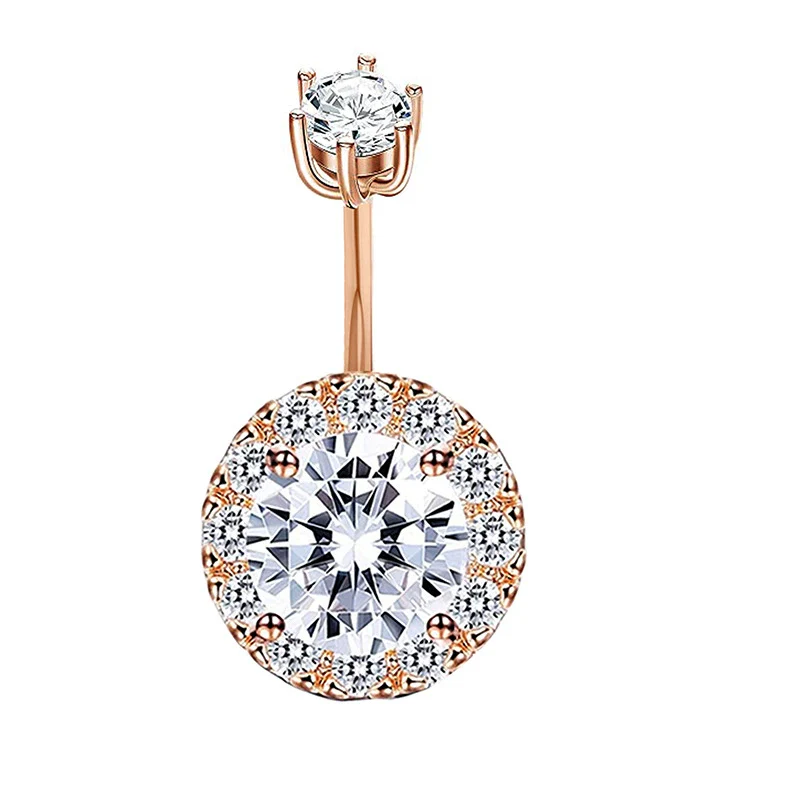 Vintage Stainless Steel Navel Ring Set With The Crown Pattern For Body Piercing - Image 11
