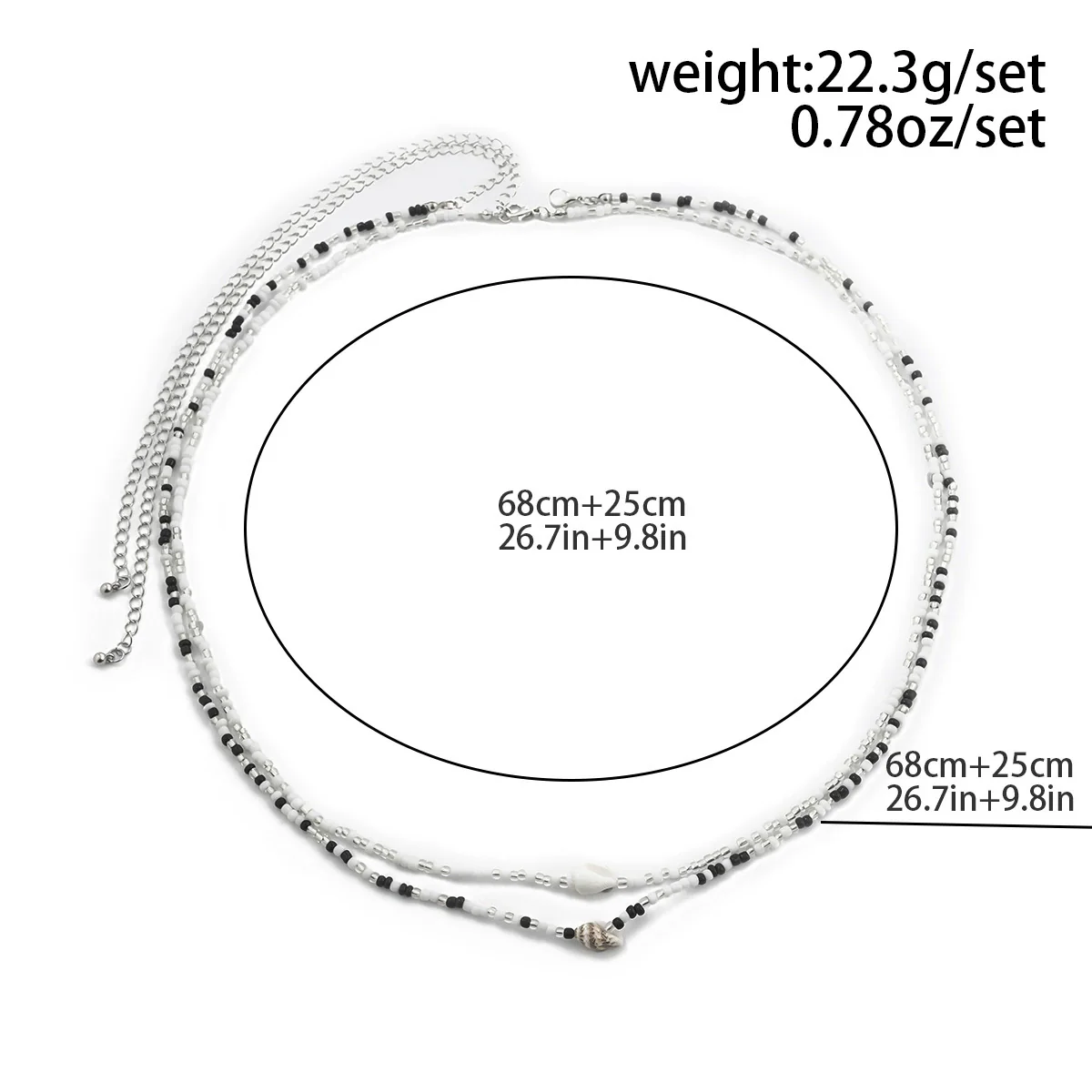 Waist Chain Body Chain Plastic Starfish Animal Beaded Double Layer For Female - Image 4