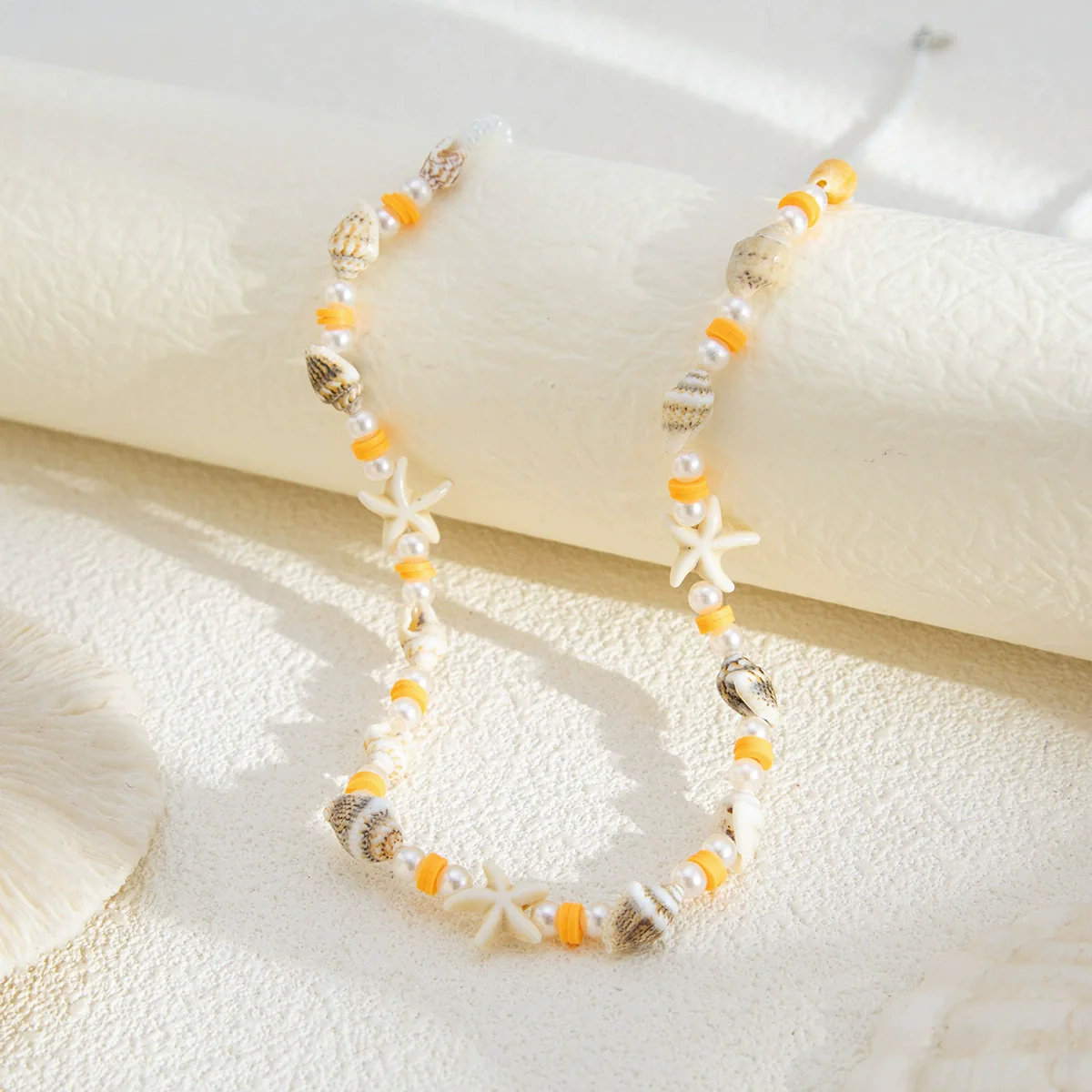 Waist Chain Body Chain With Starfish Conch Design Made Of Rice Beads Shells Polymer Clay Acrylic Imitation Pearls Bohemian Style - Image 4