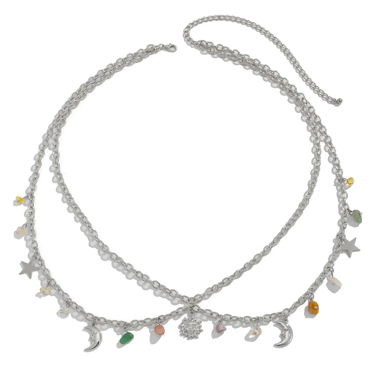 Waist Chain Iron Chain Gravel Alloy Star And Moon Pendant Fashion For Women - Image 5