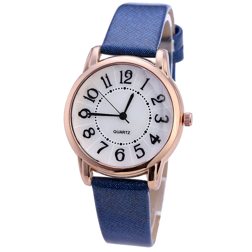 Watch Acrylic Surface Quartz Leather Metal Pu Stainless Steel Round Casual Women's - Image 3