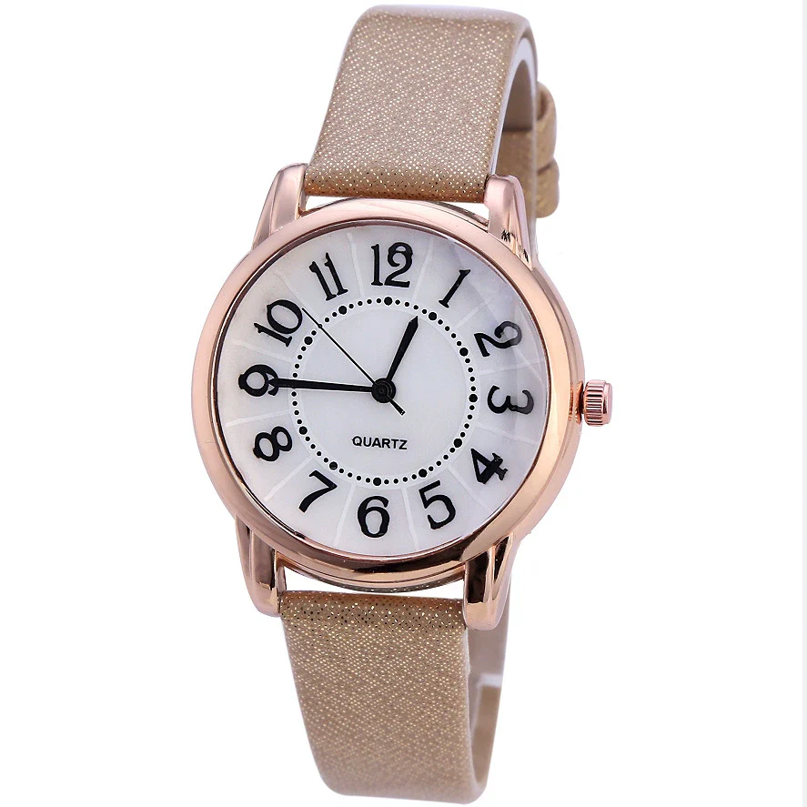 Watch Acrylic Surface Quartz Leather Metal Pu Stainless Steel Round Casual Women's - Image 5