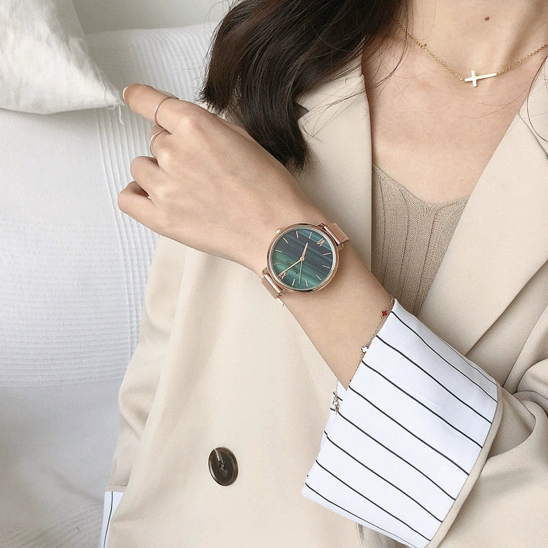 Watch Alloy Band Round Dial Female Student Simple Retro Artistic Leisure Style - Image 5