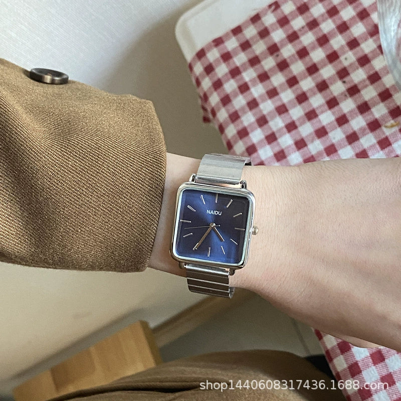 Watch Alloy Case Ordinary Glass Mirror Golden Bamboo Square Green Dial Retro Simple Elegant Women's Leisure Design - Image 5