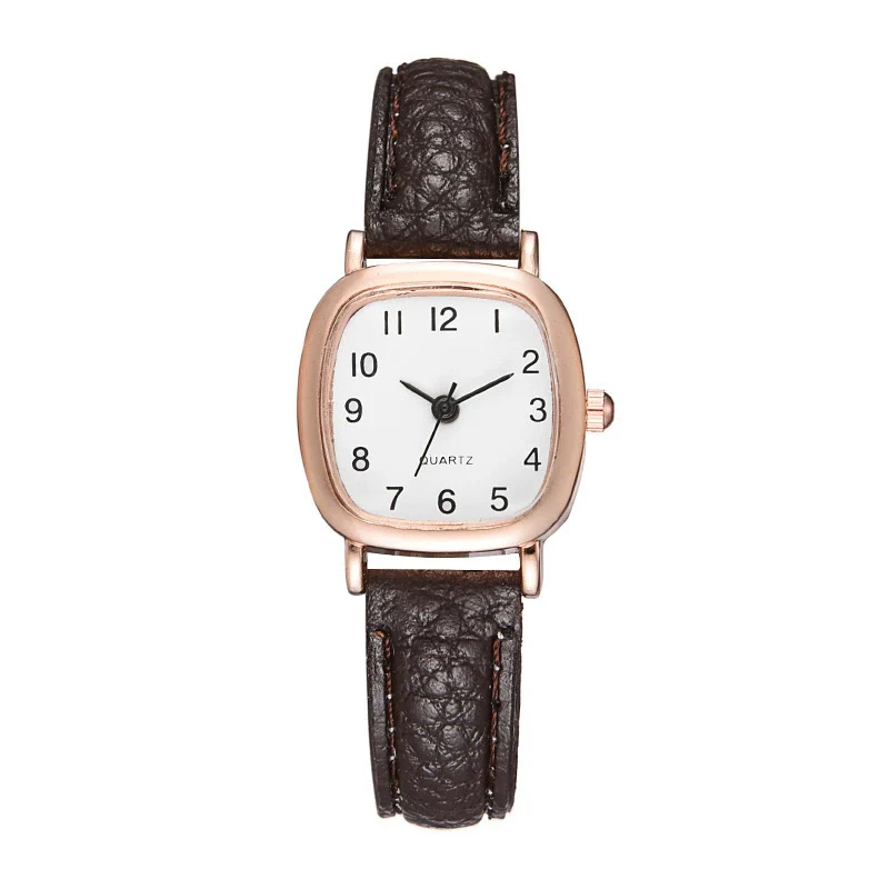 Watch Alloy Imitation Leather Strap Square Dial Leisure Style - Image 7