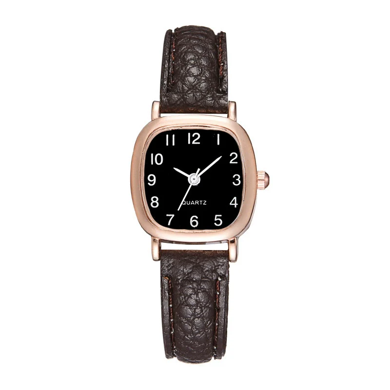 Watch Alloy Imitation Leather Strap Square Dial Leisure Style - Image 9