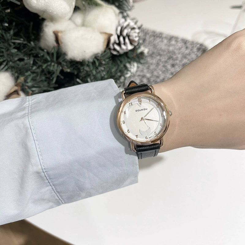 Watch Alloy Ordinary Glass Mirror Mori Preppy Style Quartz For Women - Image 2