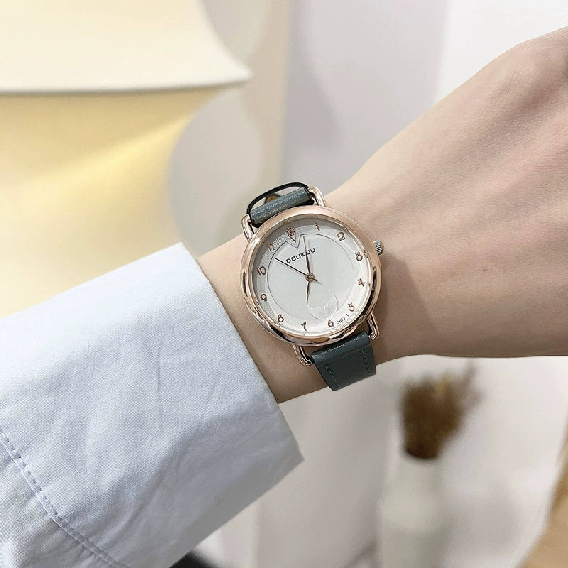 Watch Alloy Ordinary Glass Mirror Mori Preppy Style Quartz For Women - Image 3