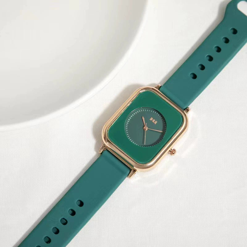 Watch Alloy Plastic Square Retro Soft Rubber Quartz Ladies Leisure - Image 7