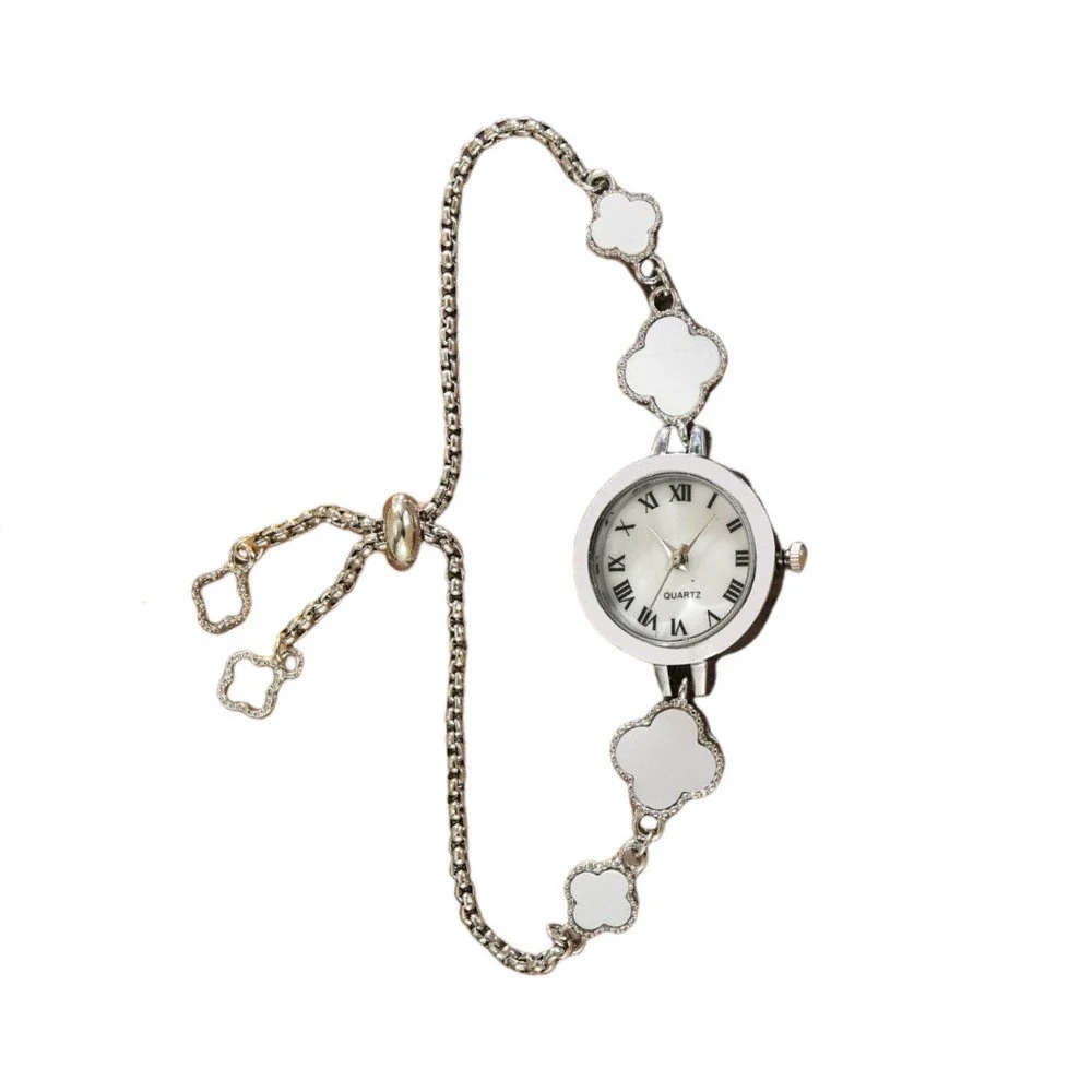 Watch Alloy Rose Gold Fourleaf Clover Casual Style For Female Students - Image 4