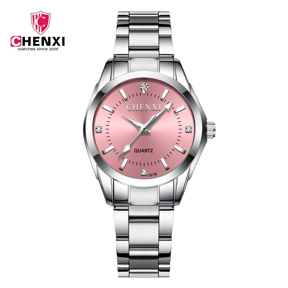 Watch Alloy Stainless Steel Round Quartz Waterproof Fashion For Women And Couple - Image 3