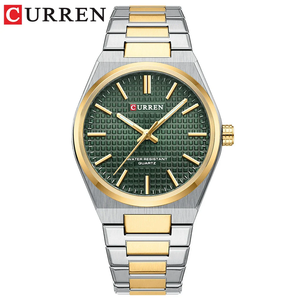 Watch Alloy Stainless Steel Titanium Metal Round Business Style Spiral Crown Single Folding Buckle - Image 10