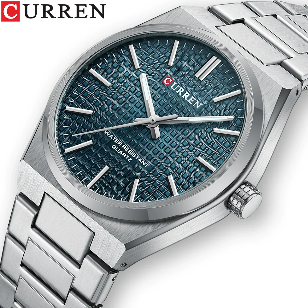 Watch Alloy Stainless Steel Titanium Metal Round Business Style Spiral Crown Single Folding Buckle - Image 4