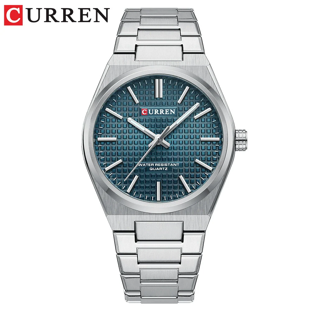 Watch Alloy Stainless Steel Titanium Metal Round Business Style Spiral Crown Single Folding Buckle - Image 7